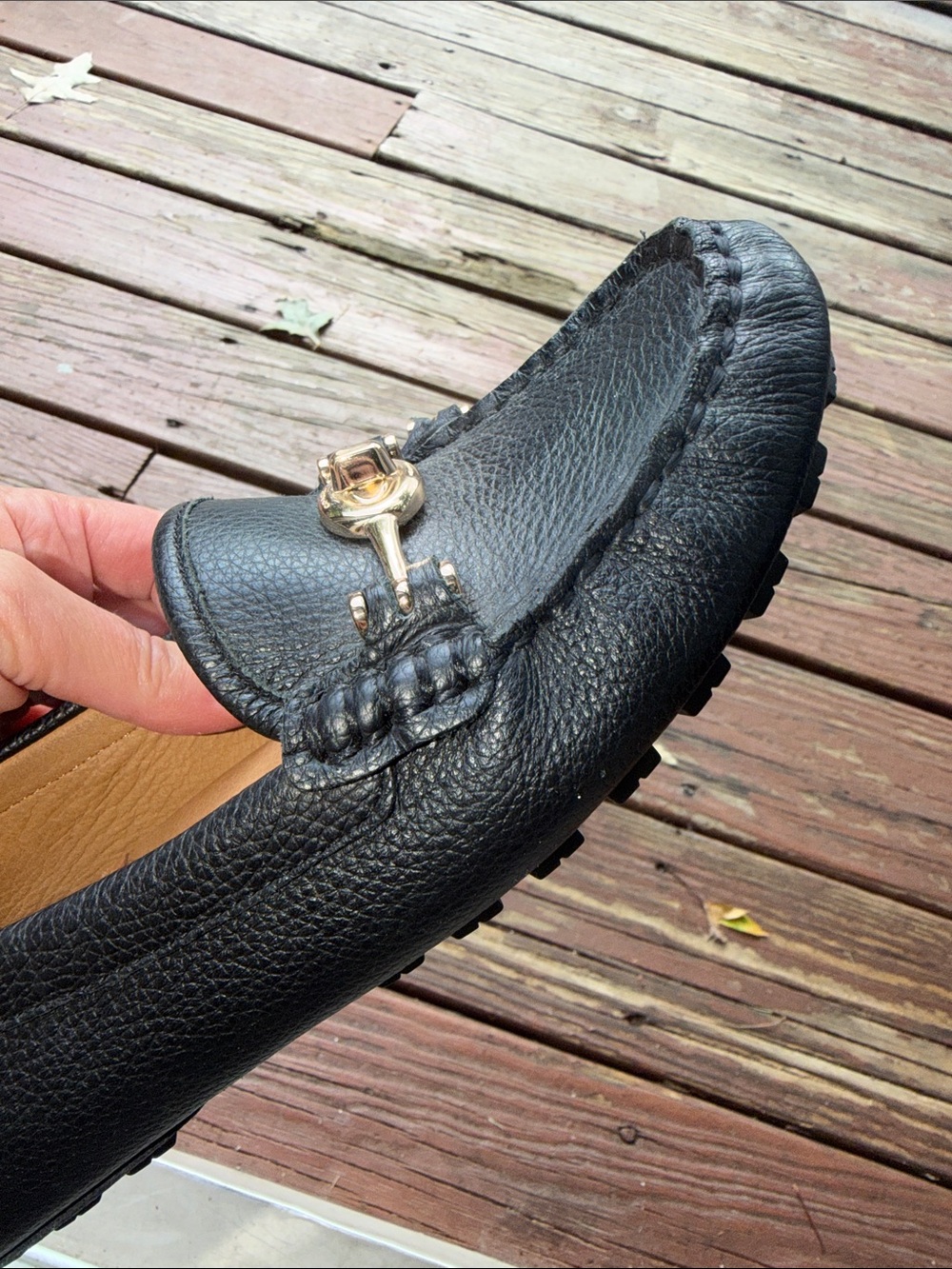 Coach Black Leather Crosby Driver Kiss Lock Loafers size 6.5 EUC - Picture 8 of 8